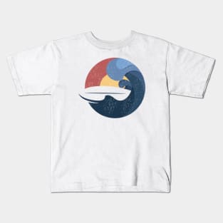 Surfboard sunset Kids T-Shirt